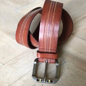 Fossil brown leather belt size small 26”-30”